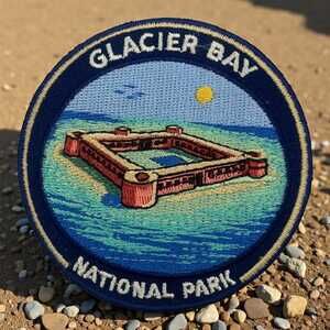Glacier Bay National Park Patch 3” Iron On Embroidered Alaska